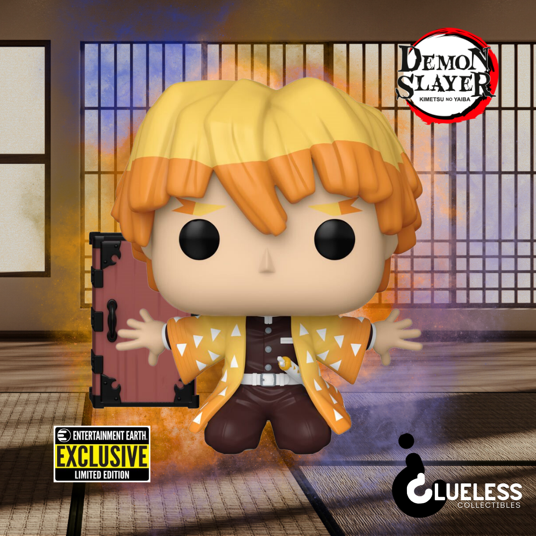Funko Pop! Demon Slayer Zenitsu Protecting Nezuko's Box - Entertainment Earth Exclusive
