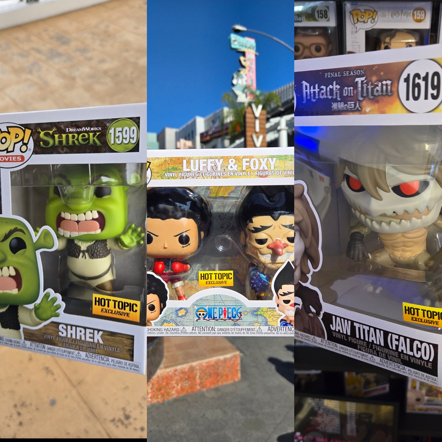 Shrek, Jaw Titan, Luffy and Foxy (x2) Bundle