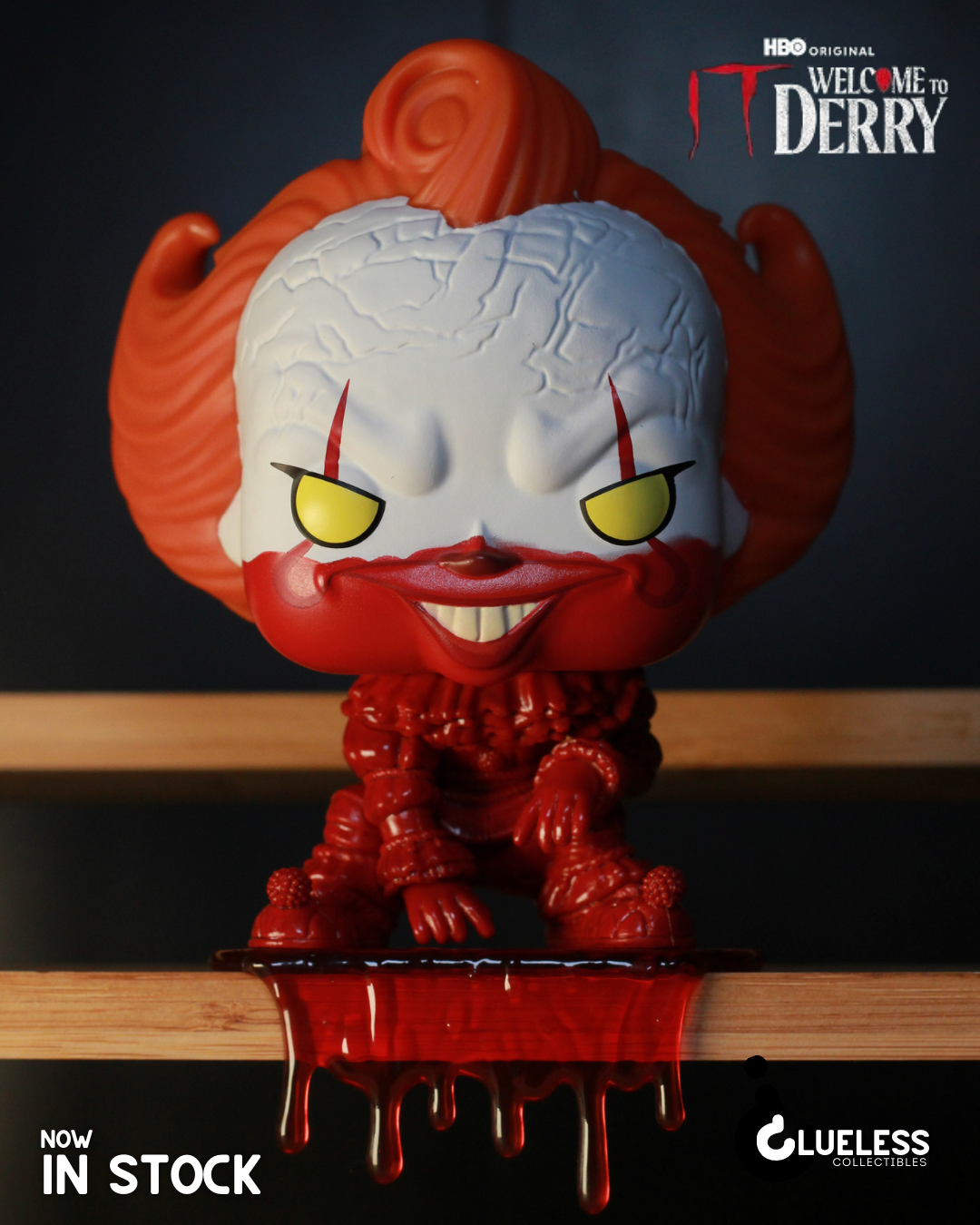 Funko Pop! Shelf Sitter It: Welcome to Derry - Pennywise Bloody #1866 - Entertainment Earth Exclusive