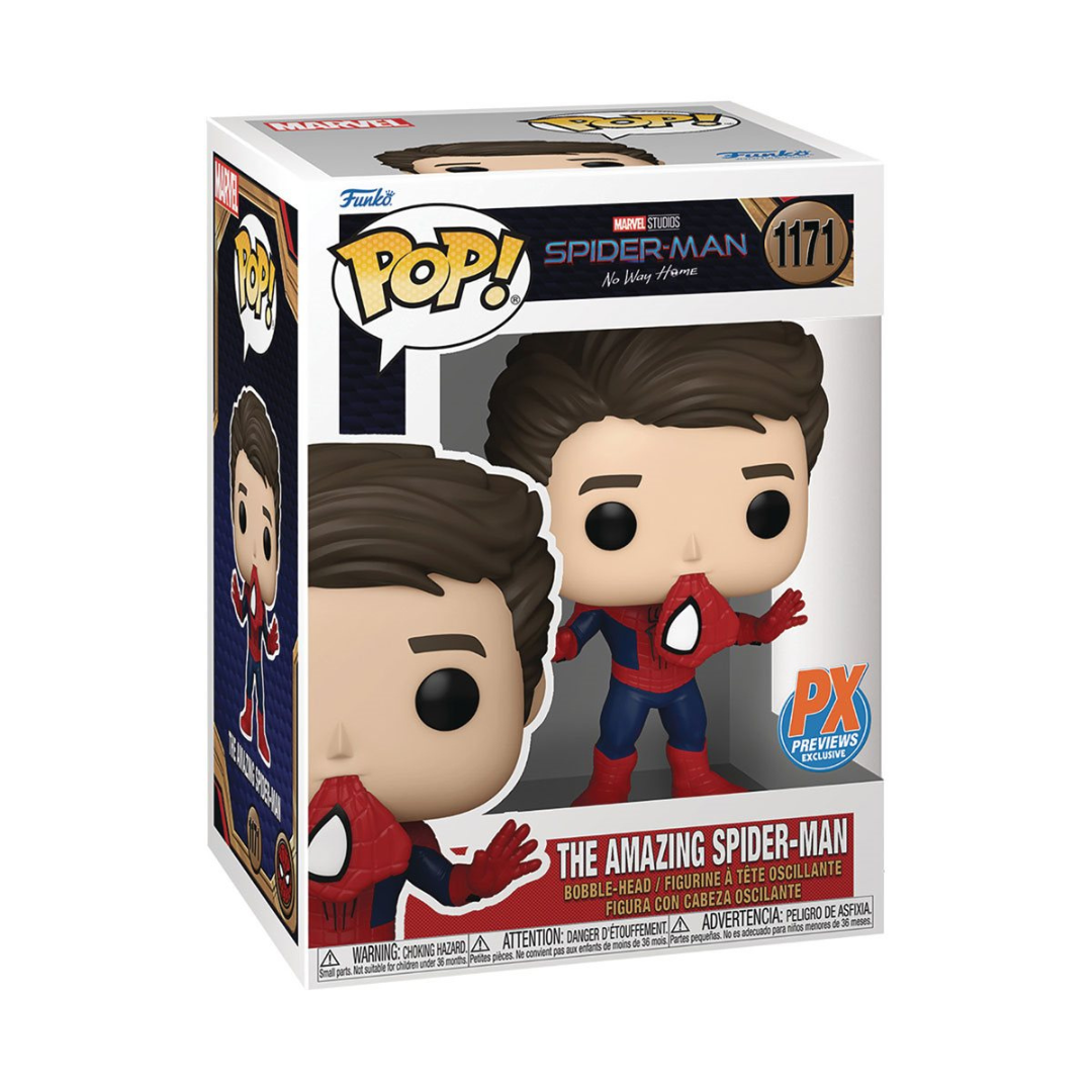 Spider-Man: No Way Home The Amazing Spider-Man Unmasked Pop! Vinyl Figure - Previews Exclusive