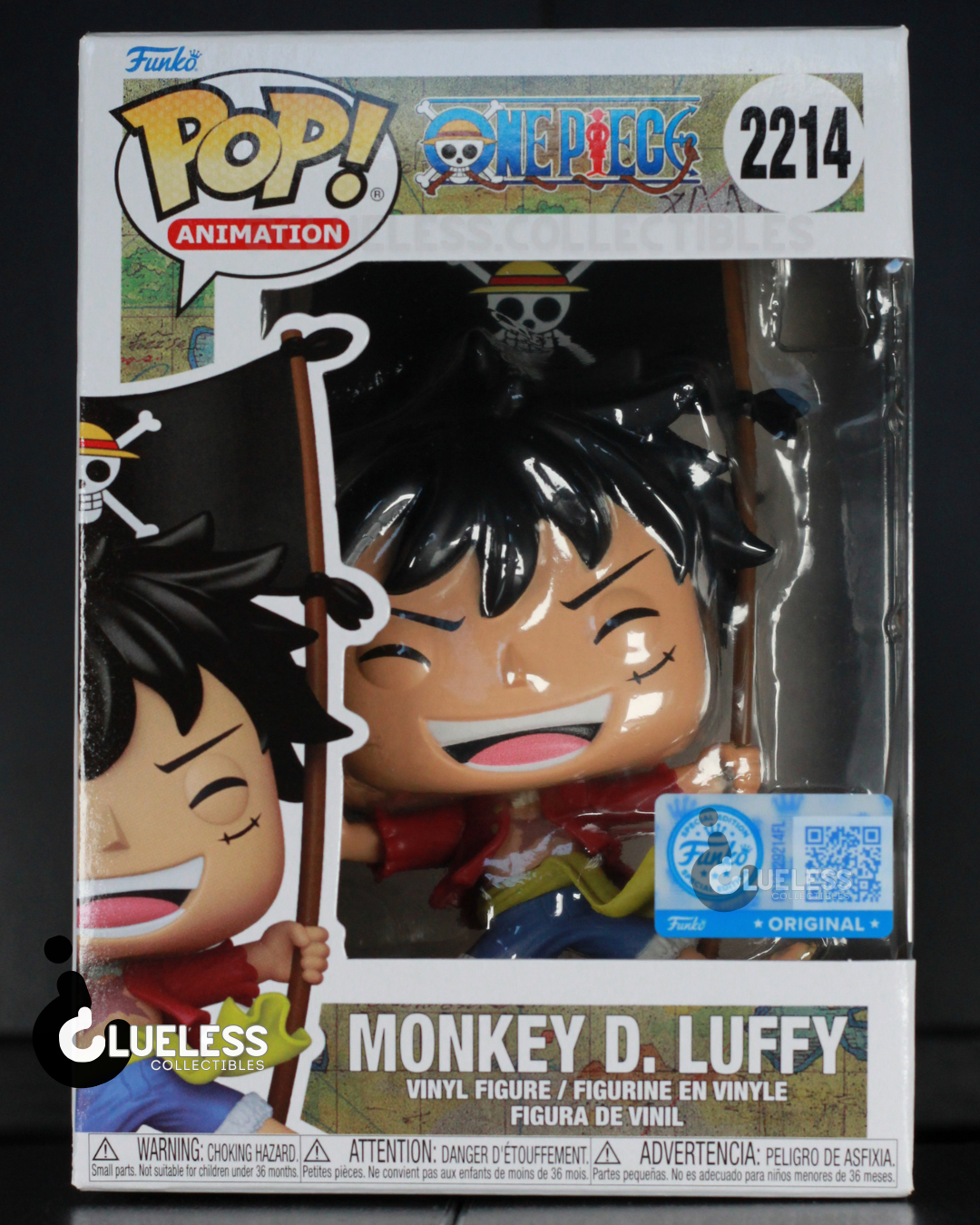 Funko Pop! One Piece Luffy with Flag #2214 - Entertainment Earth Exclusive
