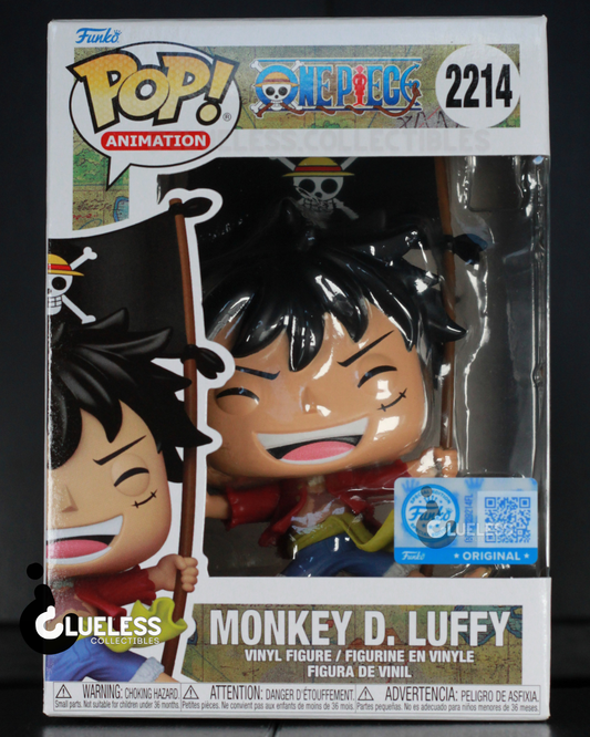 Funko Pop! One Piece Luffy with Flag #2214 - Entertainment Earth Exclusive
