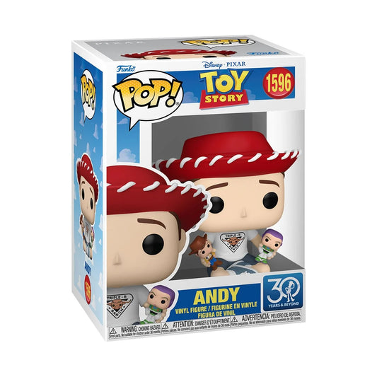 Funko Pop! Toy Story 30th Anniversary: Andy with Buzz Lightyear and Woody #1596