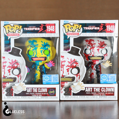 Funko Pop! Terrifier 3 Art the Clown Bloody Chase Bundle #1948 - Entertainment Earth Exclusive