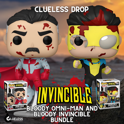 Bloody Omni-Man and Bloody Invincible Funko Pop Bundle
