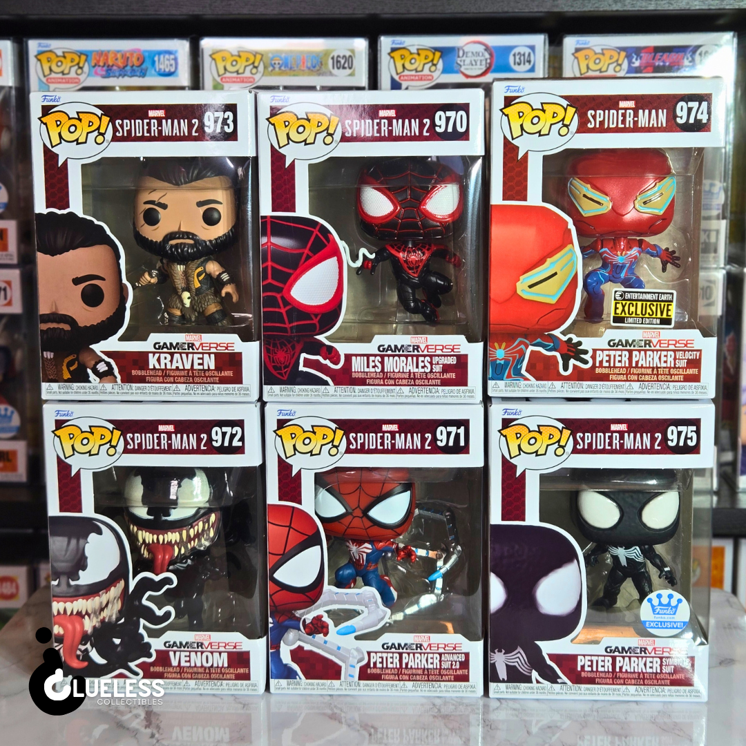 Spider-Man 2 Funko Pop Set Bundle with Exclusives