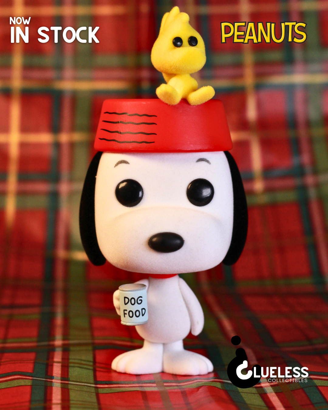 Funko Pop! Peanuts Snoopy & Woodstock Flocked #2096 Exclusive and Pop Protector